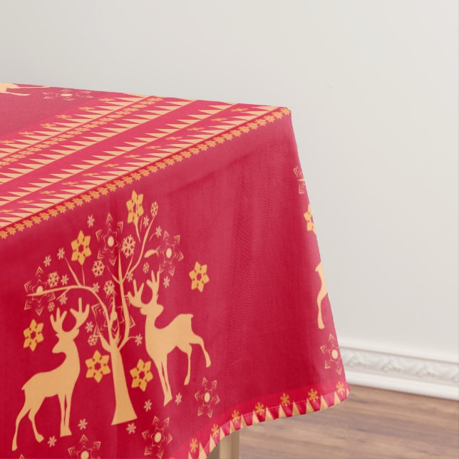 Christmas deer tablecloth (In Situ)