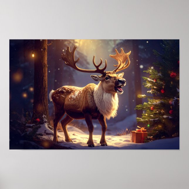 Christmas DEER TO SANTA'S HEART Poster (Front)
