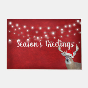 Christmas Deer With Lights Doormat
