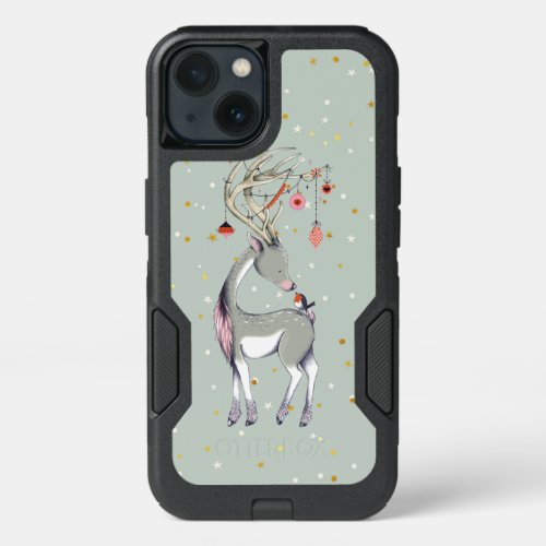 Christmas Deer With Ornaments iPhone 13 Case