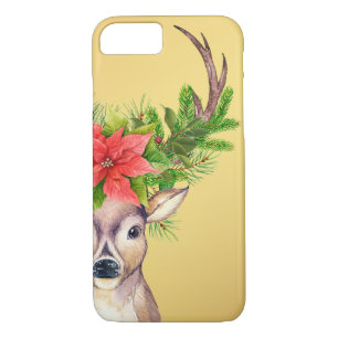 Christmas Deer Woodland Holiday Illustration iPhone 8/7 Case