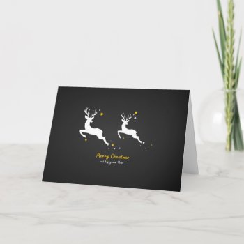 Christmas Deers Holiday Card by JiSign at Zazzle