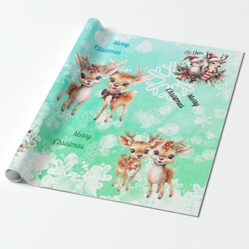 Christmas Deers Wrapping Paper