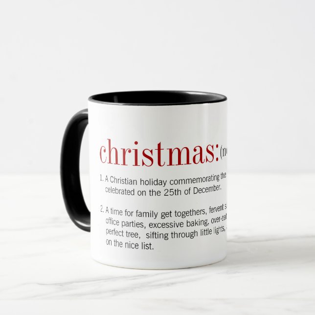 Christmas Definition Holiday Mug (Front Left)