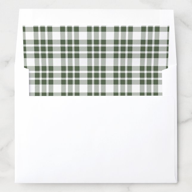 Christmas Definition Plaid Holiday Envelope Liner (In Envelope)
