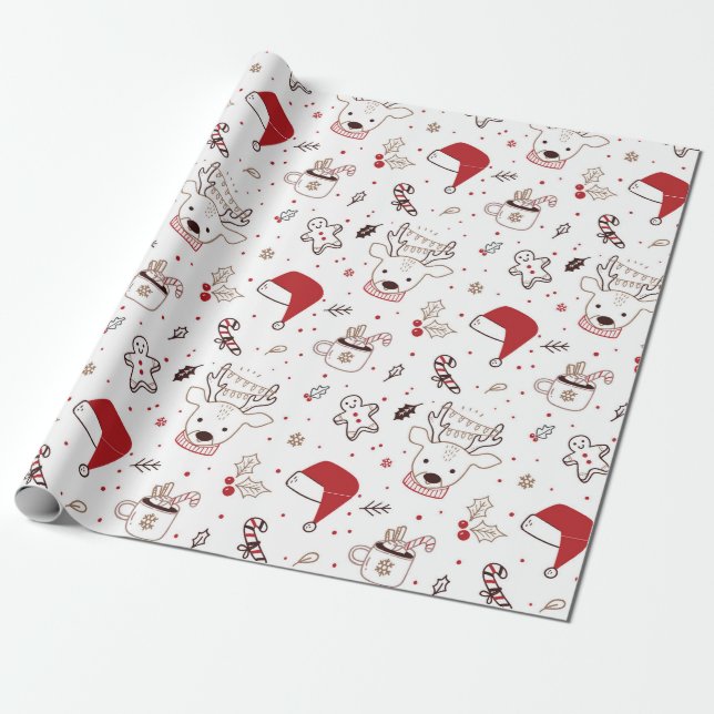 Christmas Delight Wrapping Paper (Unrolled)