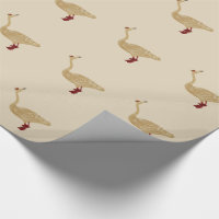 CHRISTMAS DELIVERY GOOSE WRAPPING PAPER
