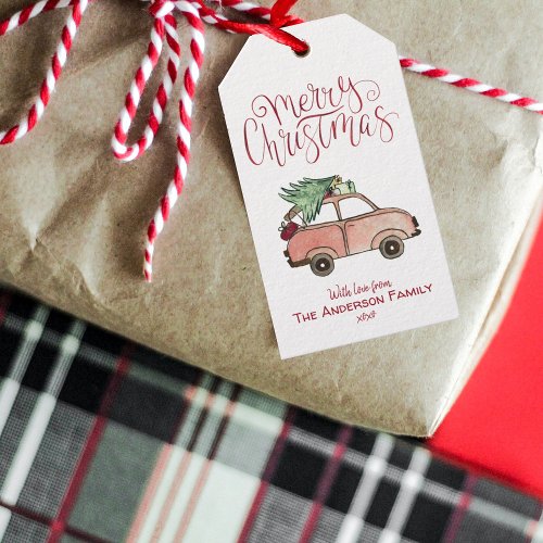 Christmas Delivery RED Gift Tags