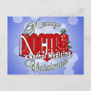 CHRISTMAS Dental Medicine DENTIST Holiday Postcard