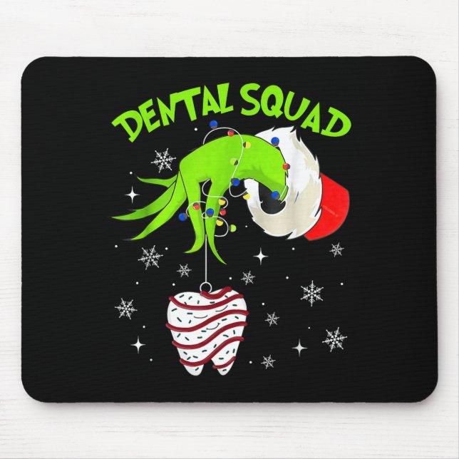 Christmas Dental Squad Cute Dentist Dental Hygieni Mouse Pad (Front)