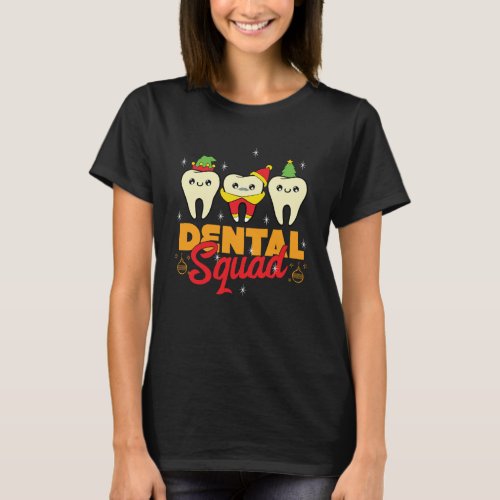 Christmas Dental Squad Mask Orthodontist Dentist T_Shirt