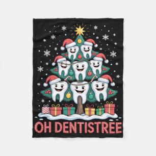 Christmas Dental Squad Oh Dentistree  Fleece Blanket