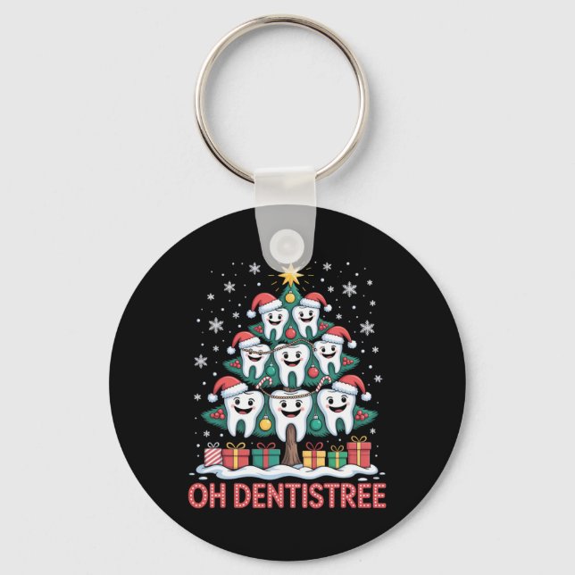 Christmas Dental Squad Oh Dentistree  Keychain (Front)