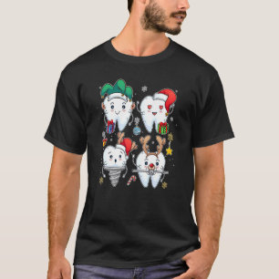 Christmas Dental Squad Santa Teeth Dental Hygienis T-Shirt