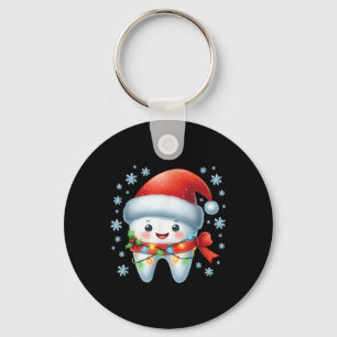 Christmas Dentist Dental Istant Santa Hat Xmas T S Keychain