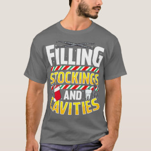 Christmas Dentist Funny Humor Sayings Quotes T-Shirt
