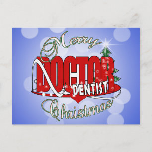CHRISTMAS DENTIST HOLIDAY POSTCARD