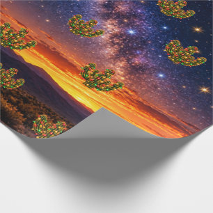 Christmas Desert Night Sky Wrapping Paper
