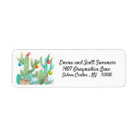 Christmas Desert Southwest Cactus Cacti Address Label<br><div class="desc">This design was created though digital art. It may be personalized in the area provide or customizing by choosing the click to customize further option and changing the name, initials or words. You may also change the text color and style or delete the text for an image only design. Contact...</div>