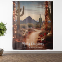 Christmas Desert Southwest Holiday Photo Backdrop