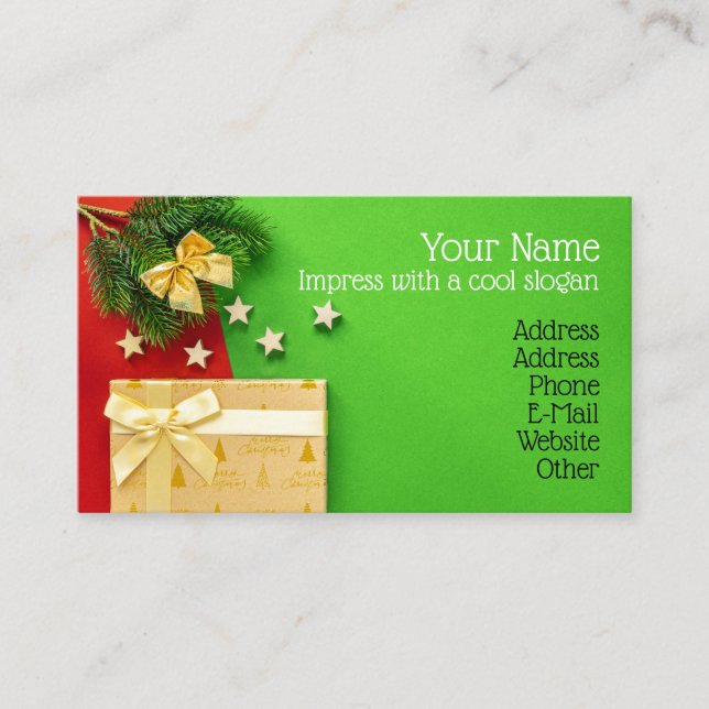 Christmas Design Business Card (Front)