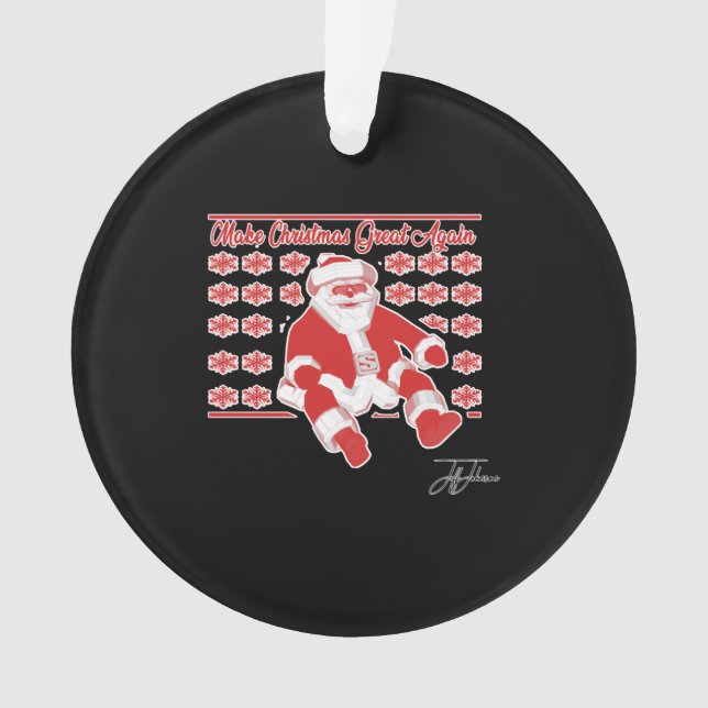 Christmas Design by Jeff Johnson Ornament (Front)