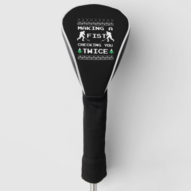 Christmas Design for Hockey Lovers Golf Head Cover (Front)