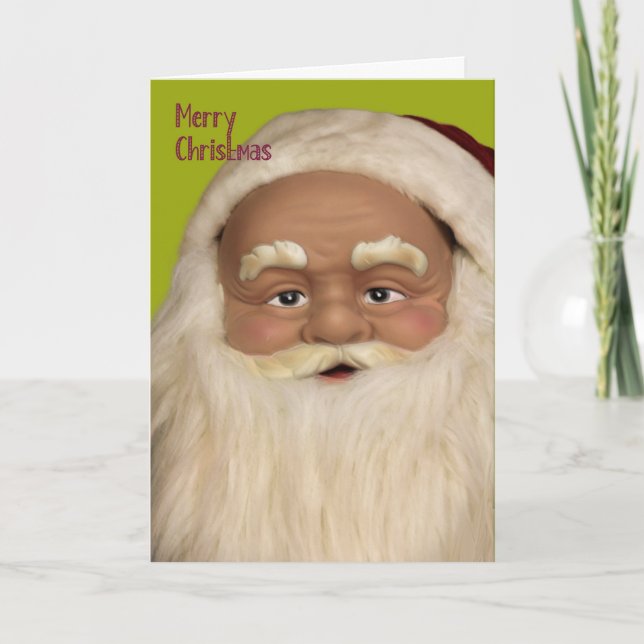 Christmas Design for Senior Male with Santa Holiday Card (Front)