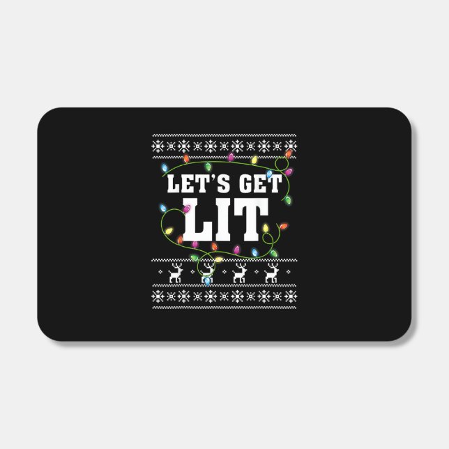 Christmas Design Quote - Let's Get Lit Matchboxes (Front)