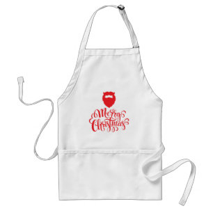 Christmas design Santa beard Adult Apron