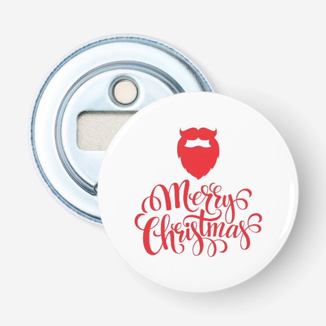 Christmas design Santa beard Bottle Opener (Front)