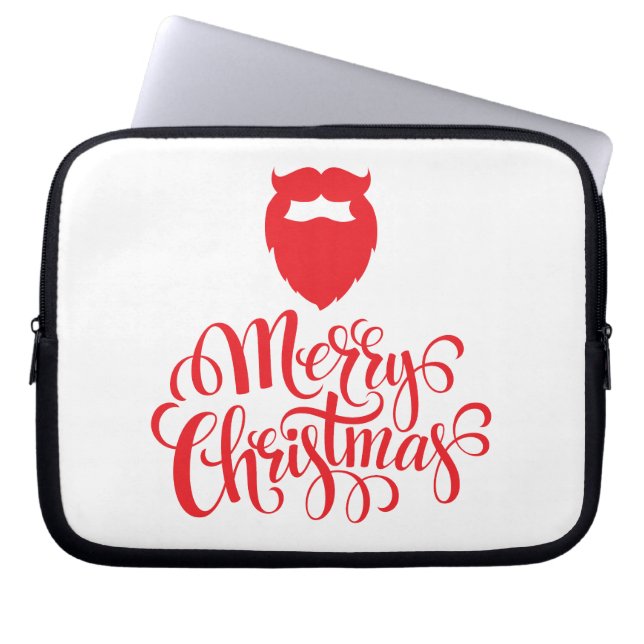 Christmas design Santa beard Laptop Sleeve (Front)