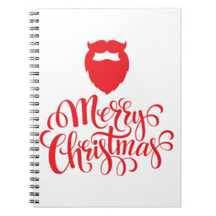Christmas design Santa beard Notebook