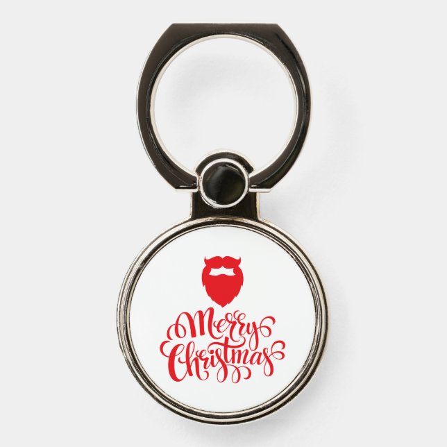Christmas design Santa beard Phone Ring Stand (Front)