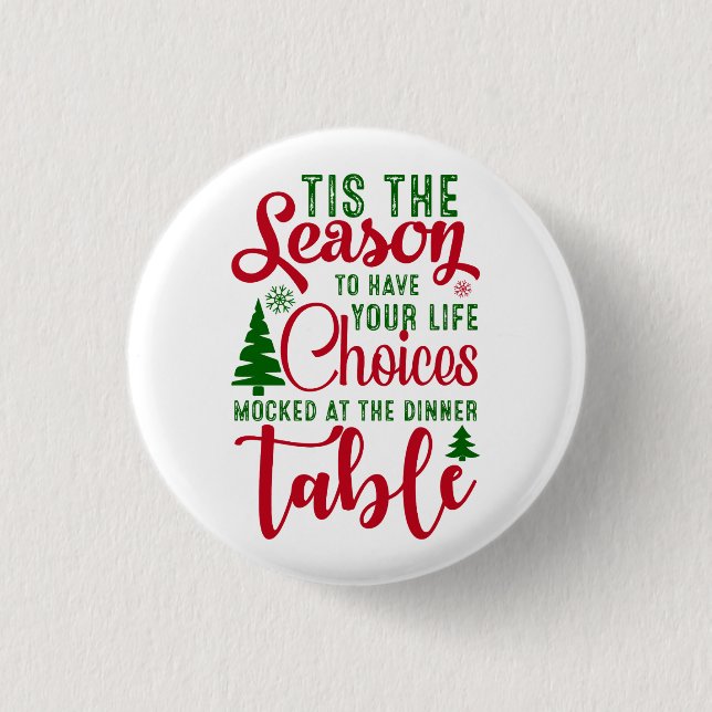 Christmas design season of choices button (Front)