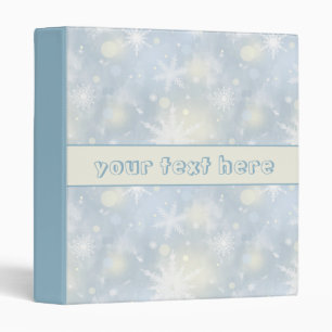 christmas,design,white,snowflakes,light,gray,blue, 3 ring binder