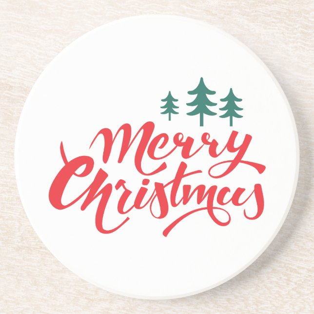 Christmas design with trees coaster (Front)