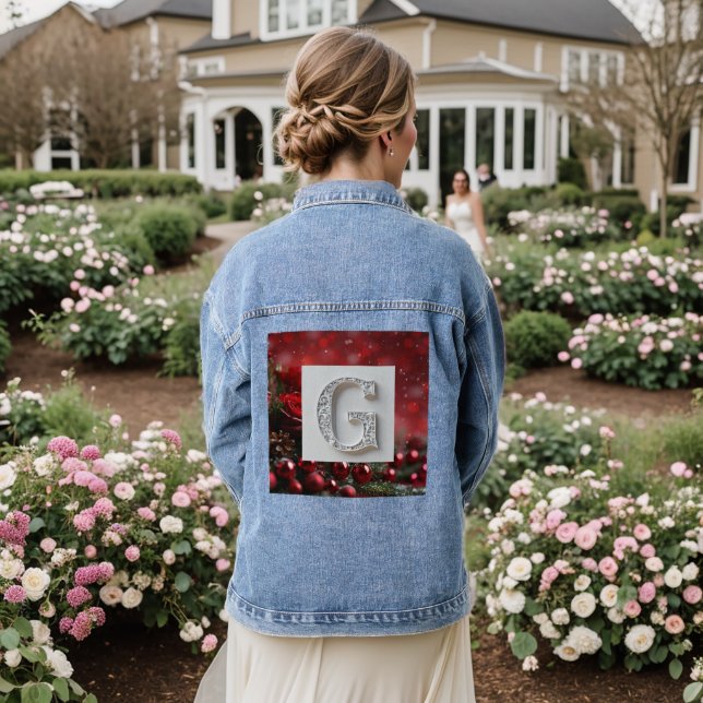 Christmas Designer Denim Jacket (Wedding Back)