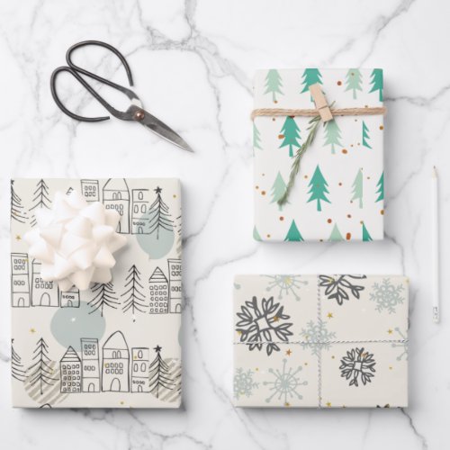 Christmas Designs Wrapping Paper Sheets
