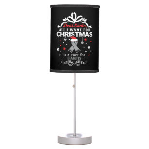 Christmas- Diabetes Awareness Shirt Table Lamp