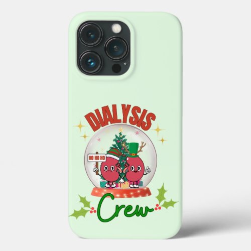Christmas Dialysis Crew Nurse Tech Matching iPhone 13 Pro Case