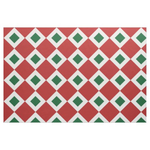 Christmas Diamond Pattern Geometric Fabric