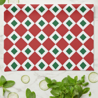 Christmas Diamond Pattern Kitchen Towel