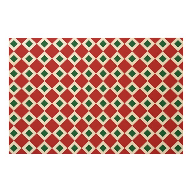 Christmas Diamond Pattern Wood Wall Decor (Front)