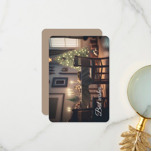 christmas dining thank you card (Front/Back In Situ)