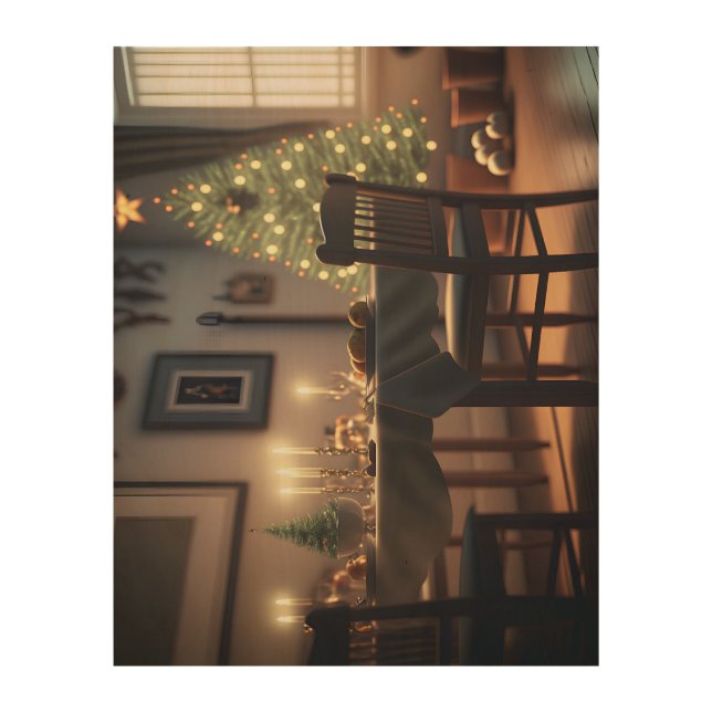 christmas dining wood wall art (Front)