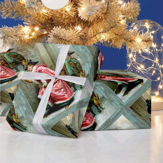 Christmas Dinner 3 Victorian Wrapping Paper (Holidays)