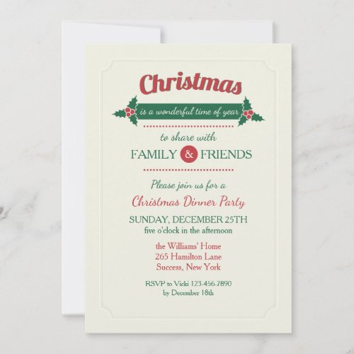 Christmas Dinner Invitation