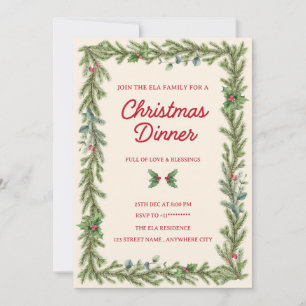 Christmas Dinner Invitation card