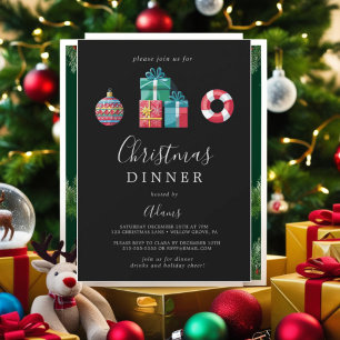 Christmas Dinner Invitation Card - December 25th